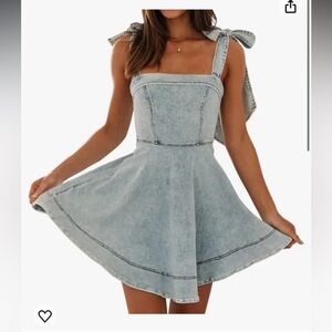 Sleeveless Denim A-line dress - size M (fits like small)